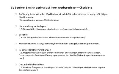 Wie bereite ich meinen Haus- bzw. Facharztbesuch vor?