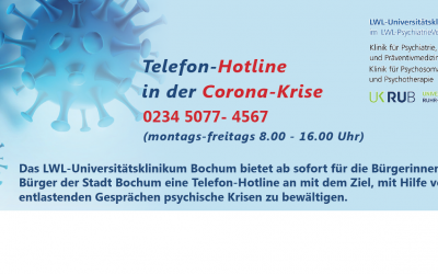Telefon-Hotline in der Corona-Krise – LWL-Universitätsklinikum Bochum