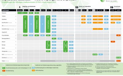 Die Grundimmunisierung beginnt im 1. Lebensjahr