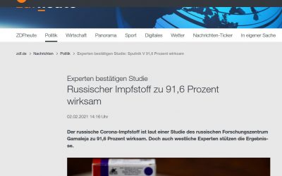 Experten bescheinigen Sputnik V hohe Wirksamkeit
