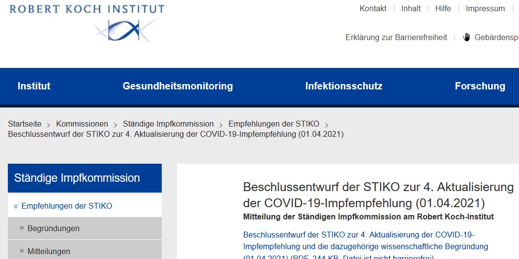 Impfempfehlung wird aktualisiert