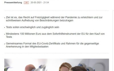 EU-Impfpass soll freies Reisen erleichtern