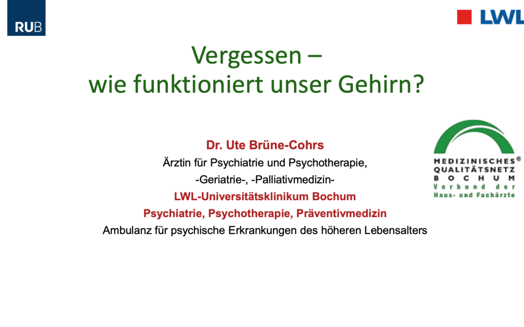 Vortrag „Vergessen – wie funktioniert unser Gehirn?“