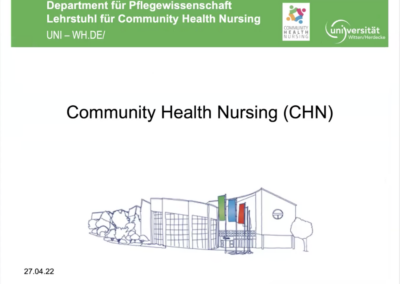 Online-Gesundheitsseminar: Community Health Nursing – Neuausrichtung der Gesundheitsversorgung und -beratung im Quartier | 27. April 2022