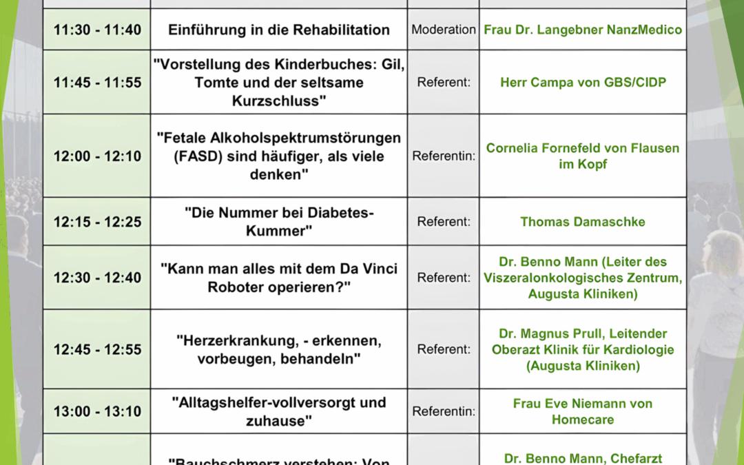 Gesundheitsmesse 2025 Vortragsprogramm Bühne 2