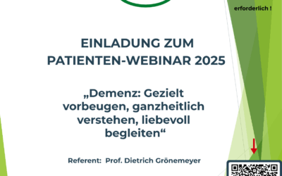 Patientenseminar „Demenz: Gezielt vorbeugen, ganzheitlich verstehen, liebevoll begleiten“